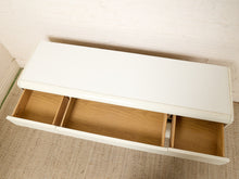 Load image into Gallery viewer, Image 18 of 18: Vintage Postmodern White Lacquer Dresser with Geometric Drawer Fronts
