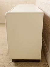 Load image into Gallery viewer, Image 15 of 18: Vintage Postmodern White Lacquer Dresser with Geometric Drawer Fronts
