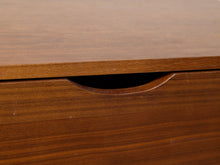 Load image into Gallery viewer, Image 11 of 16: Vintage Mid-Century Modern Walnut Two-Drawer Nightstand
