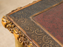 Load image into Gallery viewer, Image 13 of 20: Antique Bamboo Accent Table with Ornate Carved Trim
