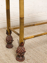 Load image into Gallery viewer, Image 16 of 20: Antique Bamboo Accent Table with Ornate Carved Trim
