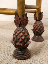 Load image into Gallery viewer, Image 18 of 20: Antique Bamboo Accent Table with Ornate Carved Trim
