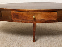 Load image into Gallery viewer, Image 7 of 16: Vintage Mid-Century Modern Oval Wood Coffee Table with Drawer
