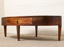 Load image into Gallery viewer, Image 12 of 16: Vintage Mid-Century Modern Oval Wood Coffee Table with Drawer
