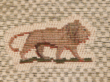 Load image into Gallery viewer, Image 18 of 18: Vintage Lion Print Tufted Barrel Chair with Ruffled Skirt
