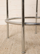 Load image into Gallery viewer, Image 18 of 18: Pair of Modern Upholstered Chrome Bar Stools
