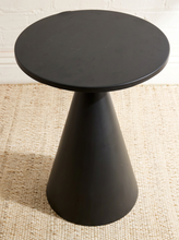 Load image into Gallery viewer, Image 8 of 14: Modern Black Sculptural Cone Pedestal Side Table
