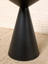 Load image into Gallery viewer, Image 12 of 14: Modern Black Sculptural Cone Pedestal Side Table
