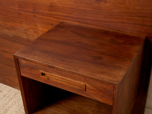Load image into Gallery viewer, Image 13 of 22: Vintage Danish Modern Teak Queen or King Headboard with Adjustable Nightstands
