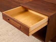 Load image into Gallery viewer, Image 15 of 22: Vintage Danish Modern Teak Queen or King Headboard with Adjustable Nightstands
