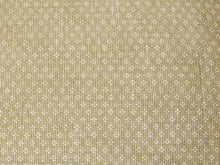 Load image into Gallery viewer, Image 16 of 16: A close-up of a woven fabric texture in a warm beige or light tan color, featuring a repeating small white geometric pattern.
