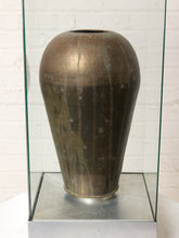 Load image into Gallery viewer, Image 9 of 18: Vintage Dark Brown Sculptural Vase in Glass Display Case
