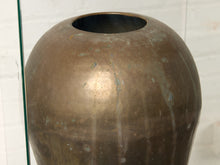 Load image into Gallery viewer, Image 10 of 18: Vintage Dark Brown Sculptural Vase in Glass Display Case
