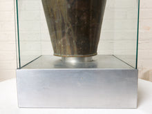 Load image into Gallery viewer, Image 12 of 18: Vintage Dark Brown Sculptural Vase in Glass Display Case
