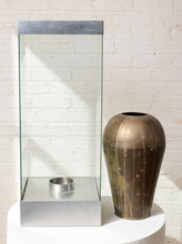 Load image into Gallery viewer, Image 16 of 18: Vintage Dark Brown Sculptural Vase in Glass Display Case

