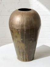 Load image into Gallery viewer, Image 18 of 18: Vintage Dark Brown Sculptural Vase in Glass Display Case
