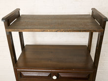 Load image into Gallery viewer, Image 8 of 25: Vintage Dark Wood Étagère Bookshelf with Drawers and Cabinet
