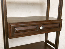 Load image into Gallery viewer, Image 9 of 25: Vintage Dark Wood Étagère Bookshelf with Drawers and Cabinet
