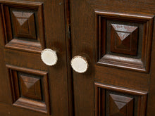 Load image into Gallery viewer, Image 18 of 25: Vintage Dark Wood Étagère Bookshelf with Drawers and Cabinet

