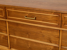 Load image into Gallery viewer, Image 13 of 21: Vintage Mid-Century Modern Dixie Furniture Co. 9-Drawer Walnut Dresser
