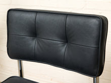 Load image into Gallery viewer, Image 7 of 17: 1970s-Style Black Tufted Cantilever Counter Stool
