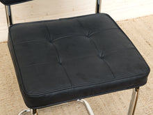 Load image into Gallery viewer, Image 8 of 17: 1970s-Style Black Tufted Cantilever Counter Stool
