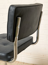 Load image into Gallery viewer, Image 11 of 17: 1970s-Style Black Tufted Cantilever Counter Stool
