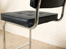 Load image into Gallery viewer, Image 12 of 17: 1970s-Style Black Tufted Cantilever Counter Stool
