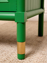 Load image into Gallery viewer, Image 17 of 21: Pair of Vintage Kelly Green Fluted Cabinet Nightstands
