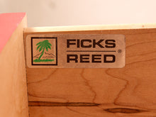 Load image into Gallery viewer, Image 21 of 21: Pair of Vintage 1960s Poppy Red Hollywood Regency Faux Bamboo Nightstands
