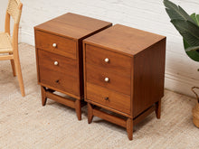 Load image into Gallery viewer, Pair of Vintage 3 Drawer Nightstands
