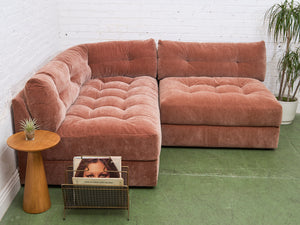 Prima Armless Corner Sofa in Ginger