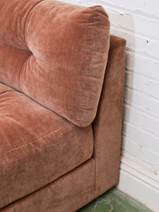 Prima Armless Corner Sofa in Ginger
