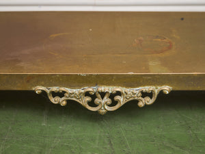 Neoclassical Brass Hall Tree Mirror, Coat Hanger and Console Table