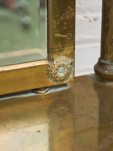 Load image into Gallery viewer, Neoclassical Brass Hall Tree Mirror, Coat Hanger and Console Table
