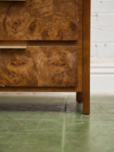 Load image into Gallery viewer, 3 Drawer Burl Style Nightstand
