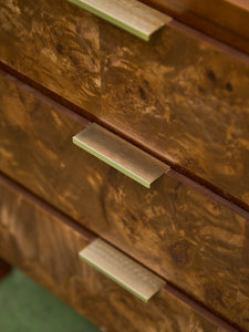 3 Drawer Burl Style Nightstand