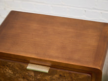 Load image into Gallery viewer, 3 Drawer Burl Style Nightstand
