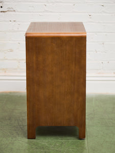 3 Drawer Burl Style Nightstand