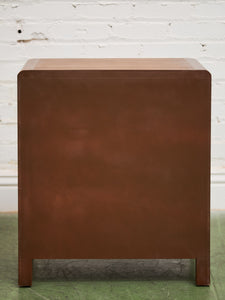 3 Drawer Burl Style Nightstand