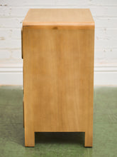 Load image into Gallery viewer, Single Blonde 3 Drawer Burlwood Nightstand

