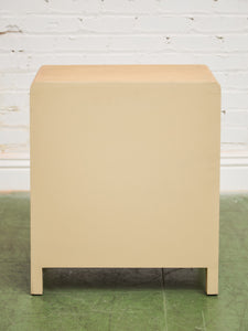 Single Blonde 3 Drawer Burlwood Nightstand