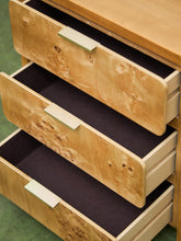 Load image into Gallery viewer, Single Blonde 3 Drawer Burlwood Nightstand

