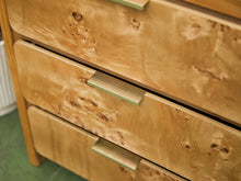 Load image into Gallery viewer, Single Blonde 3 Drawer Burlwood Nightstand
