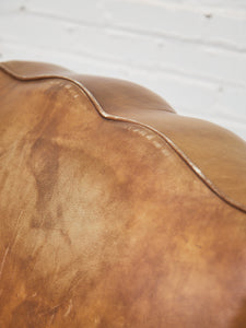 Saddle Leather Club Chair with Nailhead Trim