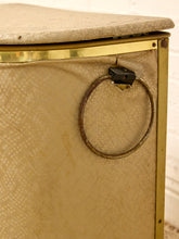 Load image into Gallery viewer, Vintage Atomic Age Clothes Hamper with Starburst Detail

