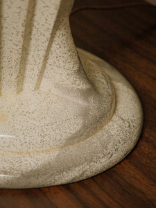 Sculptural Deco Revival Ceramic Lamp  Stone-Look Base
