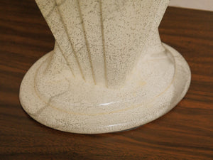 Sculptural Deco Revival Ceramic Lamp  Stone-Look Base