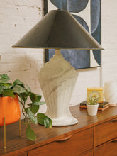 Load image into Gallery viewer, Sculptural Deco Revival Ceramic Lamp  Stone-Look Base
