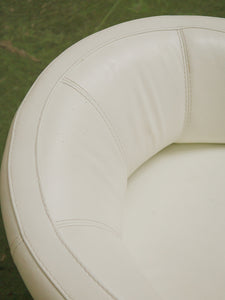 Leather Swivel Club Chairs